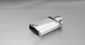 Remus Rear Silencer Left with 1 tail pipe 142x72 mm, formed rolled edge, chromed for Audi A3 8P 2.0 TDI 103 kW 2003-2012