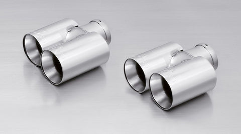 Remus Resonated Turbo back System with Non-Resonated Rear Silencer Left/Right with 4 tail pipes Ø 76 mm straight cut, chromed for Seat Leon 5F 3/5 Door 2.0 TSI Cupra 300 221 kW 2017-