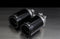 Remus Rear Silencer Left/Right with Integrated valves using the OE valve control system with 2 tail pipes Ø 98 mm Black Chrome, straight, carbon insert for Audi TT Type 8S 2.0 TFSI 169 kW 2014-