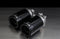 Remus Non-Resonated Cat back System Left/Right with Integrated valves using the OE valve control system with 2 tail pipes Ø 98 mm Black Chrome, straight, carbon insert for Mini F54 Clubman John Cooper Works 2.0 Turbo 170 kW 2016-