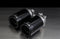 Remus Resonated Turbo back System with Non-Resonated Rear Silencer Left/Right with 2 tail pipes Ø 98 mm Black Chrome, straight, carbon insert for Volkswagen Golf Mk7 Hatchback 2.0 GTI 162 kW 2013-2016
