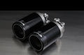 Remus Rear Silencer Left/Right with 2 tail pipes Ø 98 mm Black Chrome, straight, carbon insert for Abarth 500 Type 312 1.4 132 kW 2007-