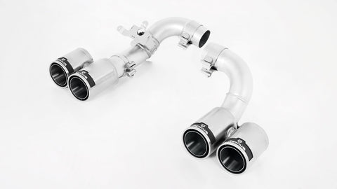 Remus Resonated Turbo back System Left/Right with Integrated valves using the OE valve control system with 4 tail pipes Ø 84 mm straight, carbon insert for BMW 4 Series F32/F36 LCI 435i 225 kW 2015-