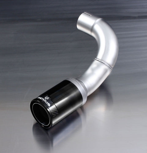 Remus Rear Silencer Left/Right with Integrated valves using the OE valve control system with 2 tail pipes Ø 84 mm Street Race Black Chrome, straight, carbon insert for BMW 1 Series F20/F21 LCI M135i 240 kW 2012-