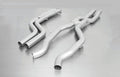 Remus Non-Resonated Cat back System Left/Right with Integrated valves using the OE valve control system with 4 tail pipes Ø 102 mm angled, straight cut, chromed for BMW 3 Series F80 M3 317 kW 2014-