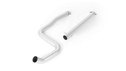 Remus Non-Resonated Cat back System Left with 2 tail pipes Ø 90 mm straight, rolled edge, chromed for Ford Fiesta Mk7 1.6 ST 200 147 kW 2016-
