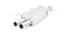 Remus Rear Silencer Left with 2 tail pipes Ø 84 mm straight, carbon insert for Nissan Juke F15 1.5 DCI 81 kW 2010-